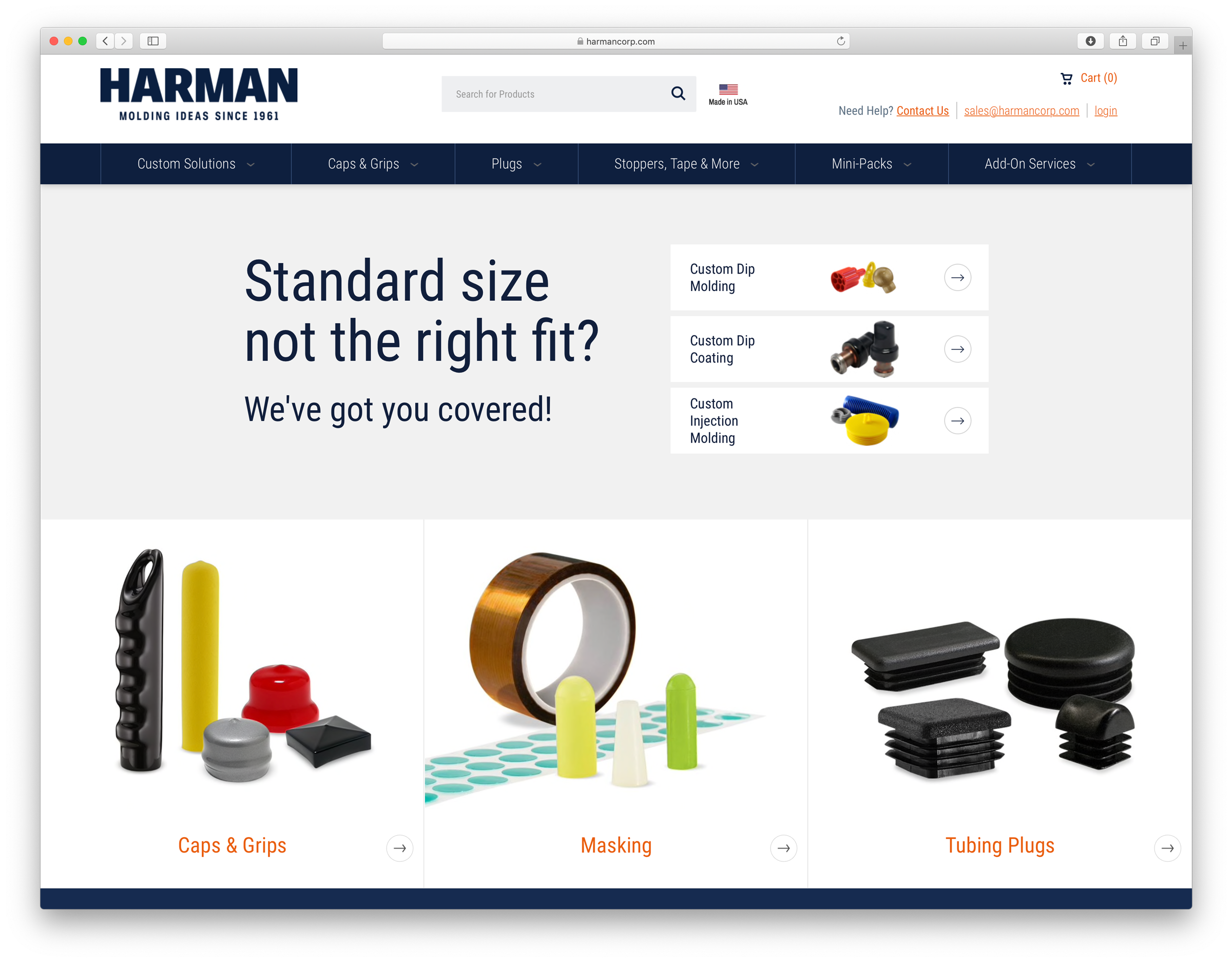 Harman Corporation store homepage browsing